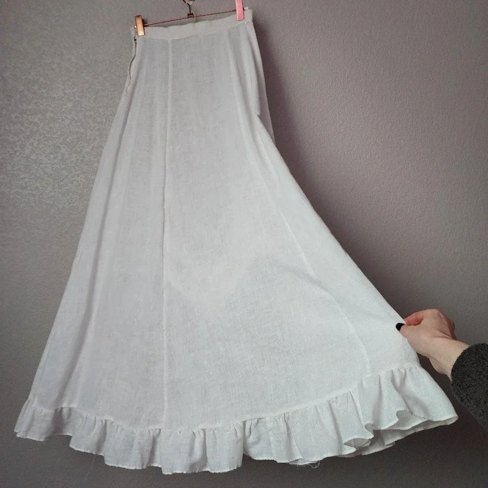 WENDY CALIFORNIA‎ VTG 70s prairie lace maxi skirt cottagecore coquette ethereal